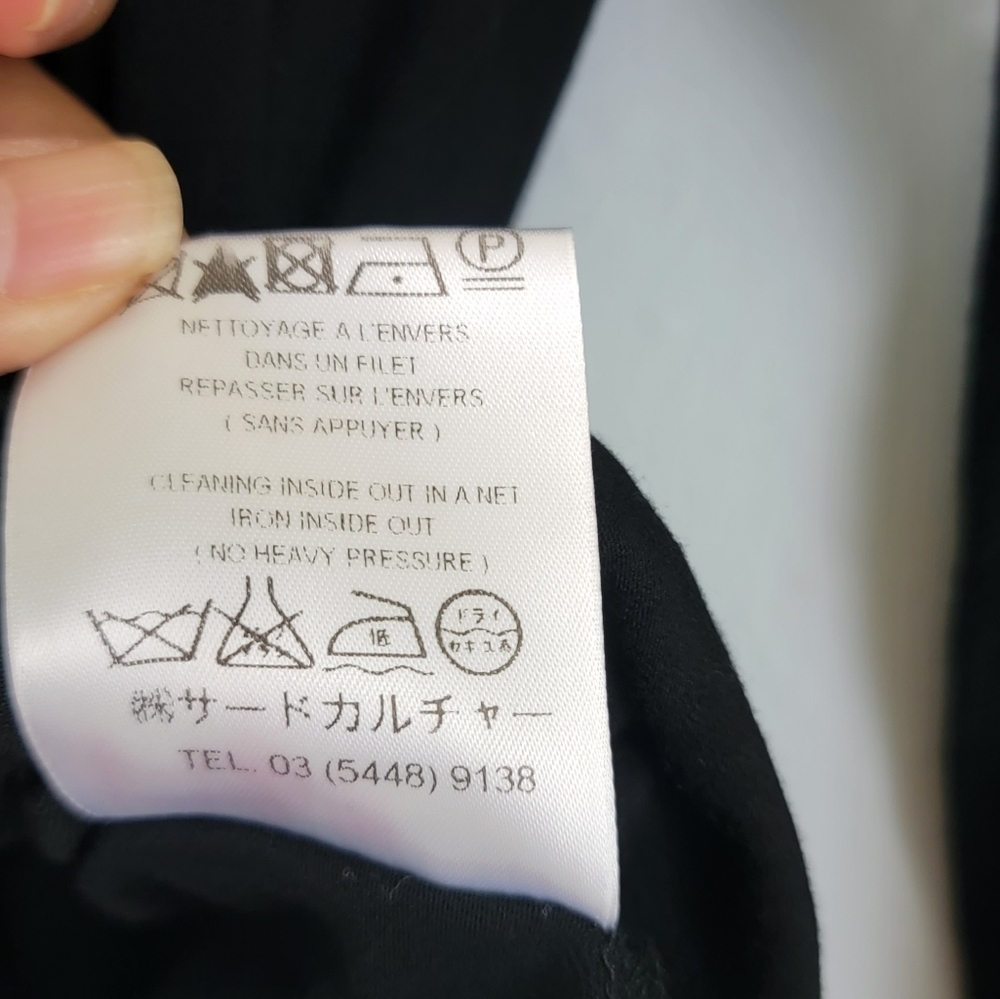 GIVENCHY Black Drape Embellished Top Sz M 3/4 Sleeve Goth Fairy Grunge Luxury - Picture 11 of 12